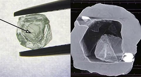 يلقبونها بـ"القلب النابض".. فيديو: الهند تعثر على ماسة "ماتريوشكا" النادرة