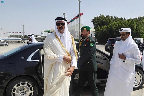 أمير قطر يشكر القيادة إثر مشاركته في اجتماع القمة العربية بجدة
