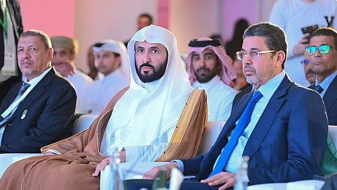 وزير العدل وليد الصمعاني خلال مشاركته في الملتقى العلمي