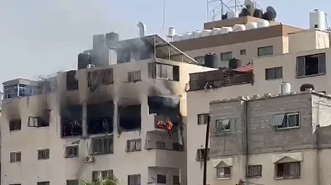 استهداف شقة قيادي حركة الجهاد في حي النصر في غزة