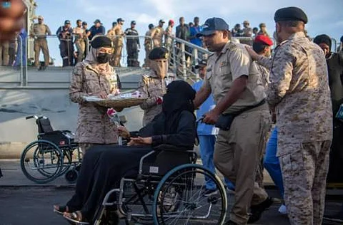 جانب من عمليات إجلاء العالقين في السودان