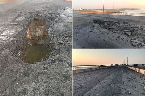 أوكرانيا تقصف جسرًا يربط بين جزيرة القرم وخيرسون