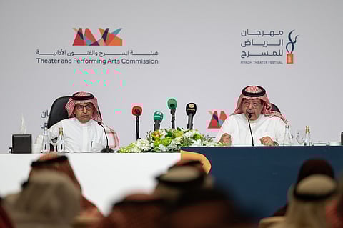 جانب من المؤتمر الصحفي لهيئة المسرح والفنون الأدائية