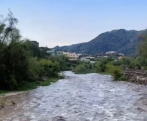 سالت على إثرها الأودية.. أمطار غزيرة تضرب "قنا عسير"