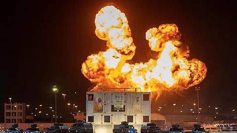 جانب من استعراض قوات أمن الحج جاهزيتها لتنفيذ مهامها