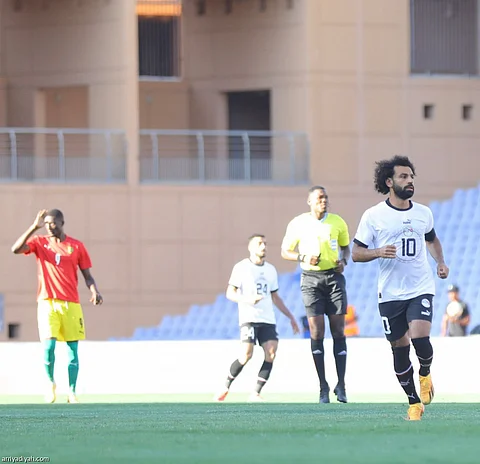 جانب من لقاء منتخب مصر مع نظيره الغيني