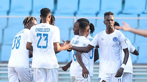 فرحة لاعبي الهلال السوداني بالفوز على الصفاقسي التونسي