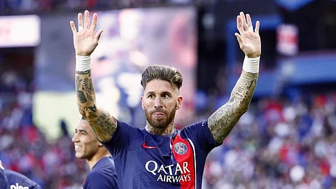 سيرجيو راموس لاعب باريس سان جيرمان الفرنسي