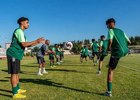 جانب من تدريبات تحت 19 سنة لكرة القدم