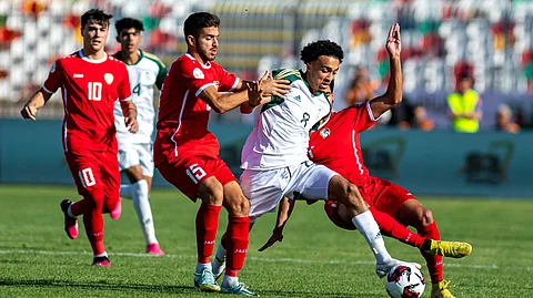 جانب من لقاء المنتخب السعودي تحت 19 عاماً مع نظيره السوري