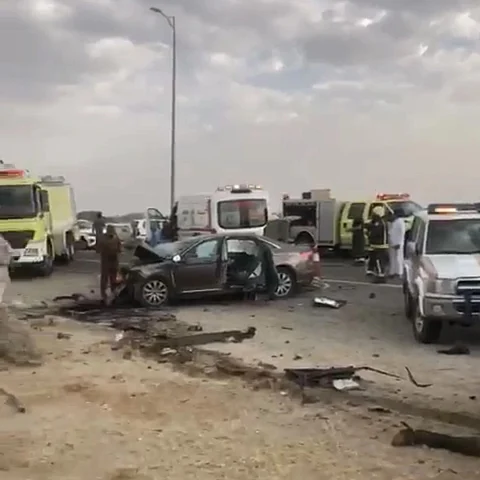وفاتان وإصابة 6 أشخاص في حادث على طريق بيشة - الجعبة