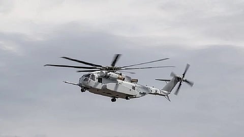 تحطم مروحية أمريكية على متنها 20 جندياً من قوات المشاة البحرية