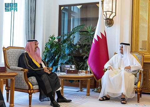 "فيصل بن فرحان" يلتقي رئيس الوزراء القطري