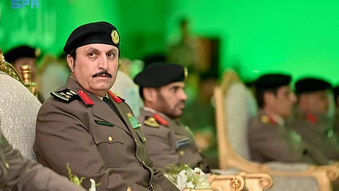 مدير الأمن العام الفريق محمد البسامي خلال حضوره حفل تخرج رجال الأمن