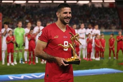 ميتروفيتش نجم الهلال يحصل على جائزة هداف دوري الأمم الأوروبية للموسم الماضي