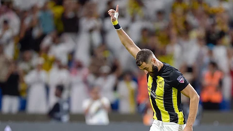 كريم بنزيما لاعب نادي الاتحاد
