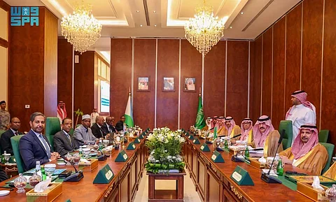جانب من اجتماع اللجنة الأمنية المشتركة بين السعودية وجيبوتي