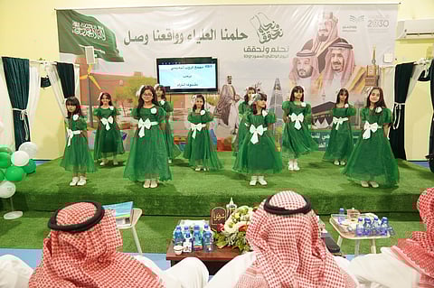 طلاب "تعليم صبيا" يحتفون باليوم الوطني 93