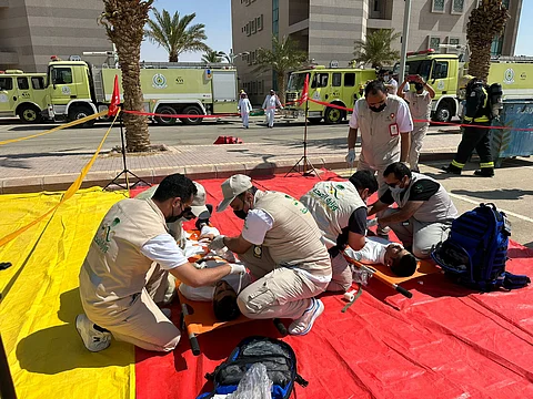 جامعة حفر الباطن تنفذ فرضية "حريق وإنقاذ وإسعاف وإخلاء"