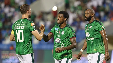 فرحة لاعبي الاتفاق بالفوز على جدة في كأس الملك