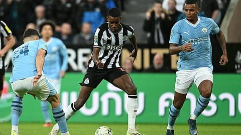 جانب من لقاء نيوكاسل يونايتد ومانشستر سيتي في كأس رابطة الأندية الإنجليزية