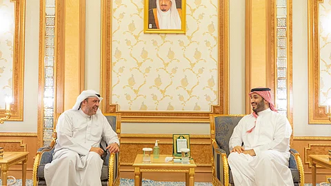 لأمير محمد بن سلمان يلتقي نائب رئيس مجلس الوزراء الكويتي الشيخ أحمد فهد الأحمد الصباح