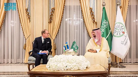 وزير الدفاع الأمير خالد بن سلمان يلتقي وزير خارجية السويد توبياس بيلستروم