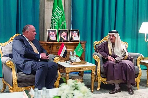 "فيصل بن فرحان" يبحث ووزيرُ خارجية مصر الأوضاع في غزة وسبل وقف التصعيد العسكري