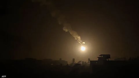أرشيفية لقصف إسرائيلي على غزة