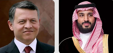ولي العهد الأمير محمد بن سلمان وملك الأردن عبدالله الثاني ابن الحسين