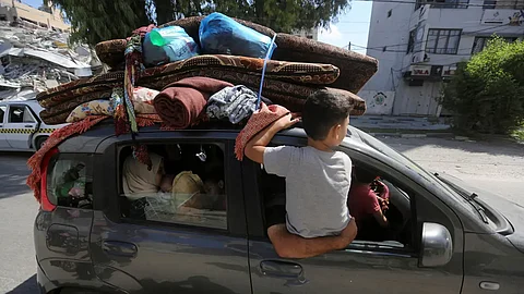 فلسطينيون نازحون من شمال غزة