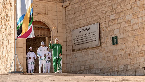شعلة دورة الألعاب السعودية 2023 تختتم جولتها في منطقة الجوف