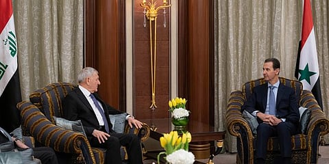 الرياض.. الرئيس العراقي يبحث مع نظيره السوري التطورات في غزة