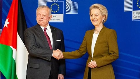 ملك الأردن عبد الله الثاني ورئيسة المفوضية الأوروبية أورسولا فون دير لاين