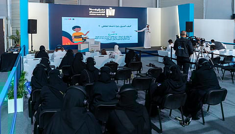 جانب من حضور ورشة كيف تحكي قصة لطفلك