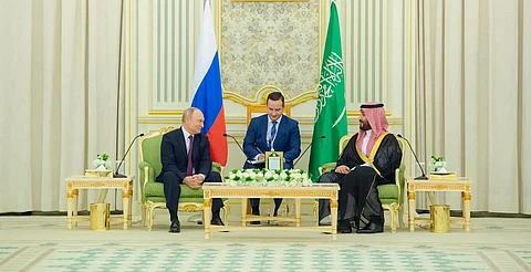 ولي العهد الأمير محمد بن سلمان مستقبلًا الرئيس الروسي فلاديمير بوتين