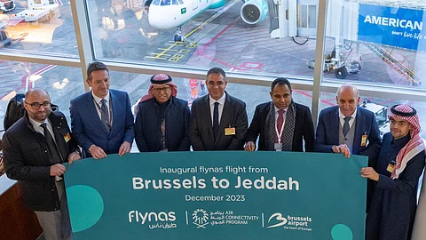 طيران ناس يحتفل بتدشين أولى رحلاته المباشرة بين جدة وبروكسل بالتعاون مع برنامج الربط الجوي