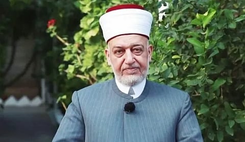 وزير الأوقاف والشؤون الدينية الفلسطينية الأسبق خطيب المسجد الأقصى الشيخ يوسف سلامة