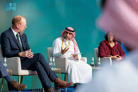 علي الغامدي خلال كلمته ضمن جلسات مؤتمر التعدين الدولي