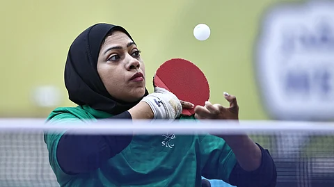جانب من منافسات دورة ألعاب غرب آسيا البارالمبية