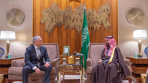 ولي العهد يستقبل رئيس مجلس الدوما للجمعية الفيدرالية في روسيا الاتحادية