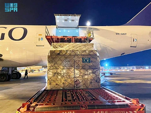 مغادرة الطائرة الإغاثية السعودية الرابعة تحمل 72 طنًّا من مساعدات المملكة للشعب الأوكراني