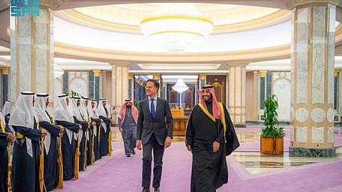 ولي العهد يستقبل رئيس الوزراء الهولندي.. والجانبان يستعرضان علاقات الصداقة بين البلدين