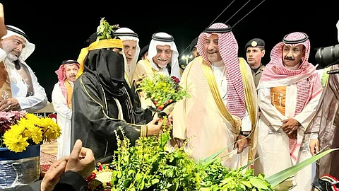 علي الشهري يشهد احتفال أهالي محافظة قلوة بيوم التأسيس