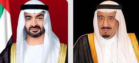 "خادم الحرمين" و"ولي العهد" يتلقيان تهنئة القيادة الإماراتية بذكرى يوم التأسيس