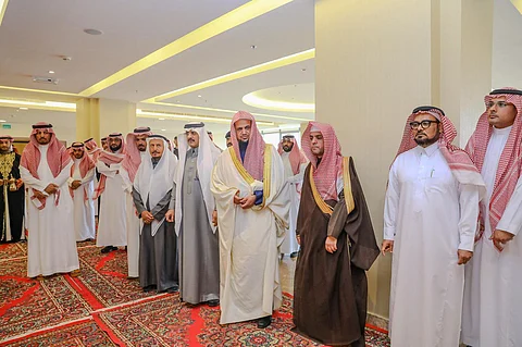 سعود المعجب خلال حفل النيابة العامة بمناسبة يوم التأسيس