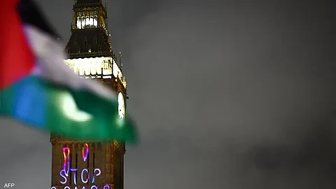 تظاهرات مناصرة للفلسطينيين أمام البرلمان البريطاني