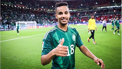 عبدالرحمن غريب لاعب المنتخب السعودي