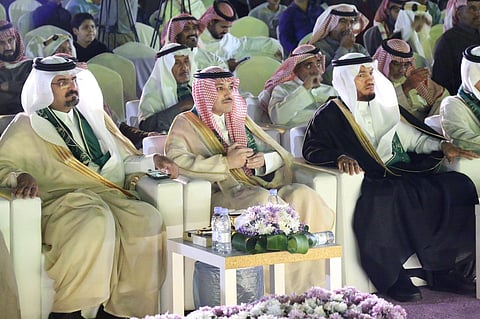 وسط حضور كثيف.. محافظ حريملاء يرعى فعاليات الاحتفال بيوم التأسيس