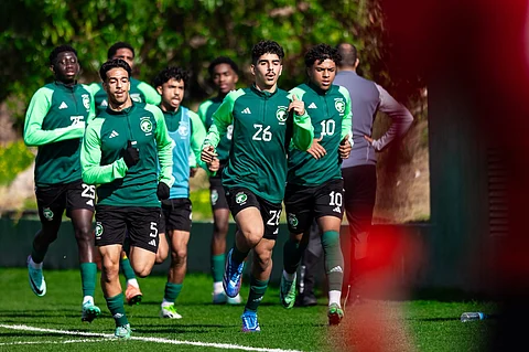 لاعبو المنتخب السعودي تحت 17 عاماً خلال المعسكر الإعدادي في إسبانيا